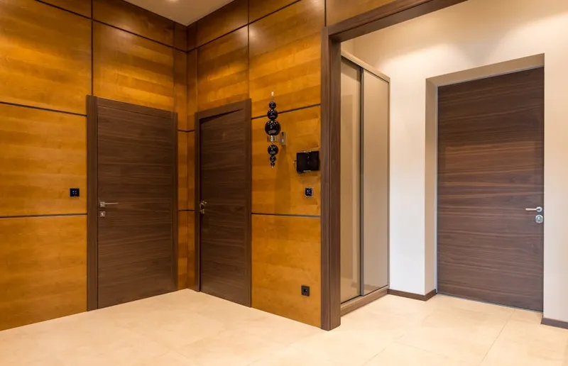 A flush modern door