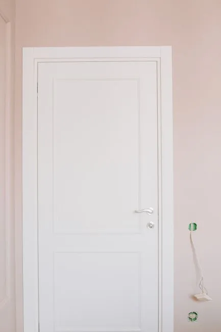 A plain interior door