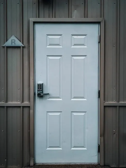 A steel entry door