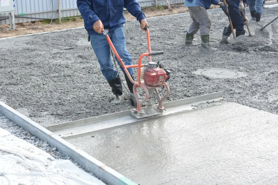 Pouring concrete
