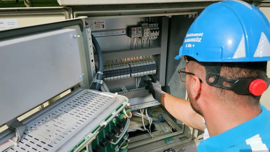 Electrician at work